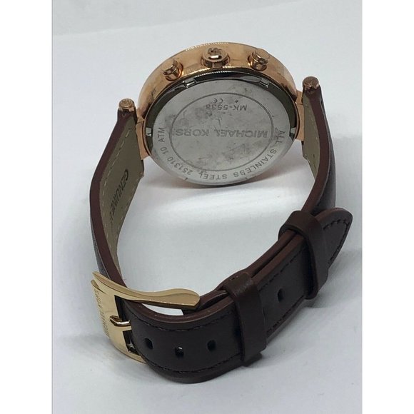 Michael Kors MK5538 Women Brown Leather Analog Ros